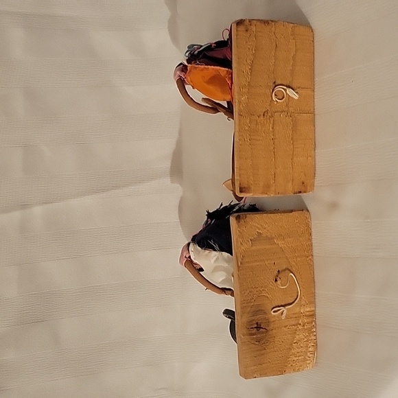 Vintage Navajo Pull Strings Women Stirring Pot & Cooking Fish - Picture 7 of 7